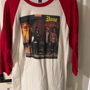 Tultex Red and White Kids Raglan Shirt